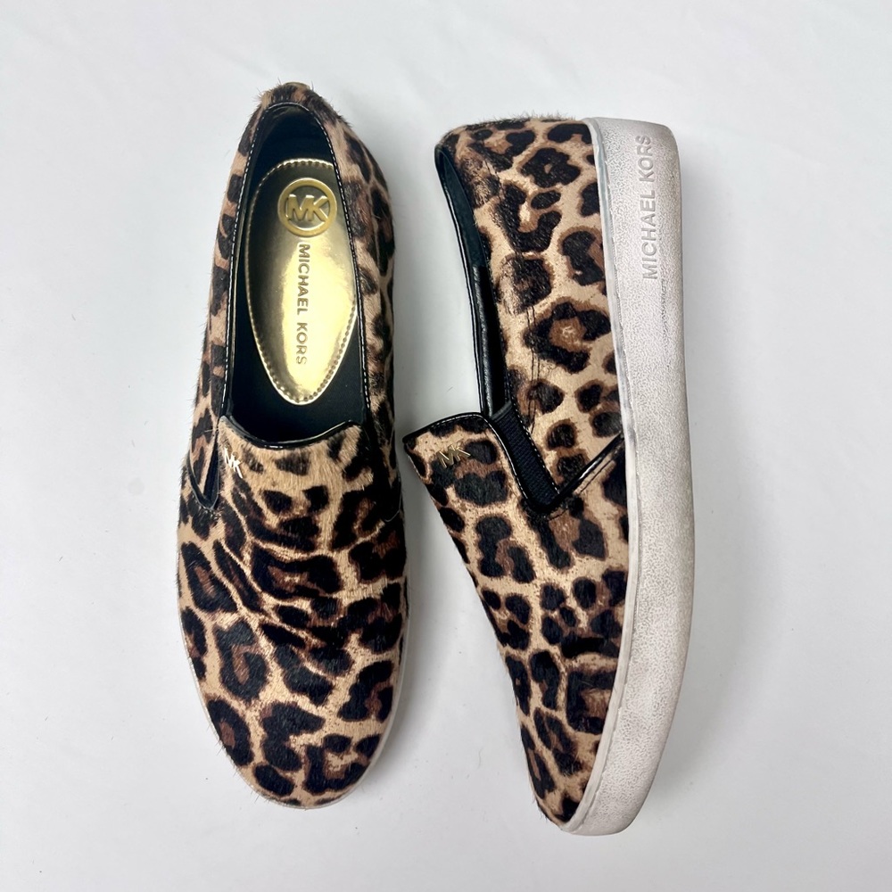 Michael Kors leopard slip on sneakers